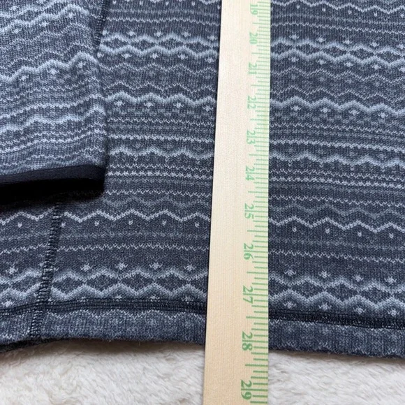 The North Face Mens XL Gray Fair Isle Gordan Lyons 1/4 Zip Fleece Pullover Aztec